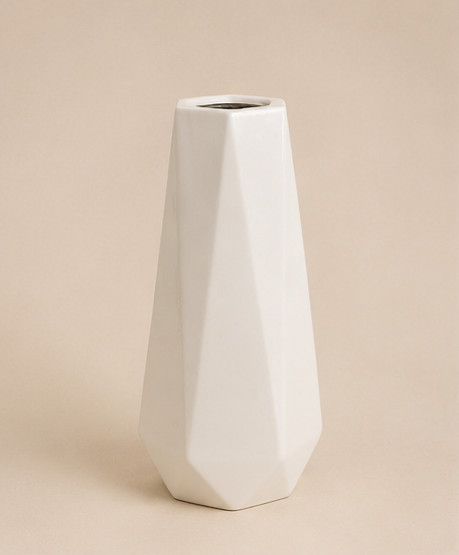 Vase Géométrique Blanc